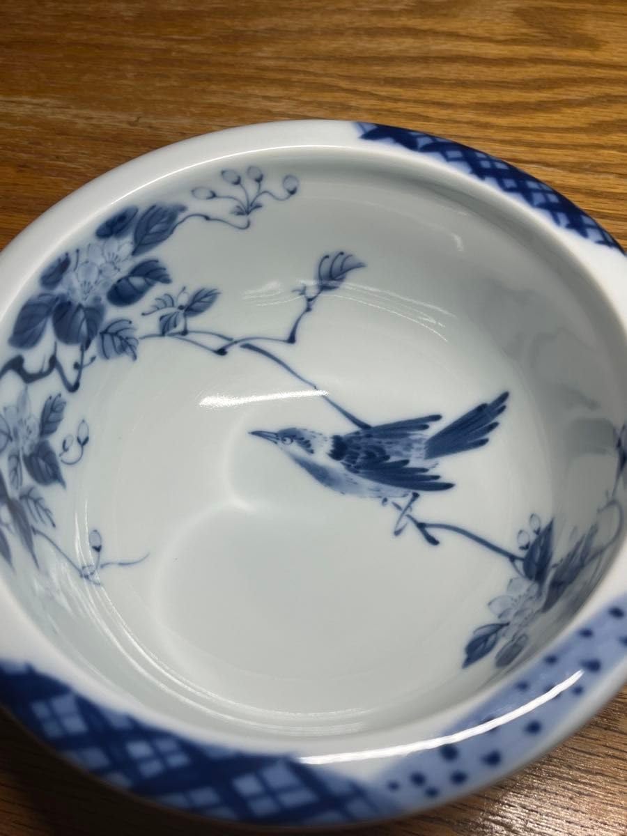 Amazon.co.jp: 龍峯窯 有田焼 砥部焼 花鳥絵 中鉢 時代物 和食器